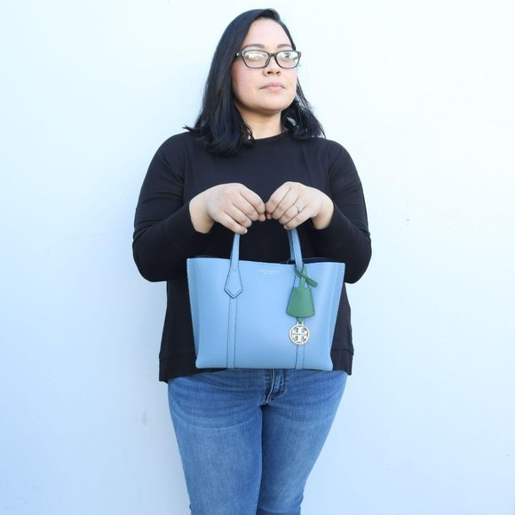 Perry Triple Compartment Satchel Tote Baby Blue - Picture 3 of 12